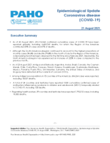 Epidemiological Update: Coronavirus disease (COVID-19) - 21 August 2021